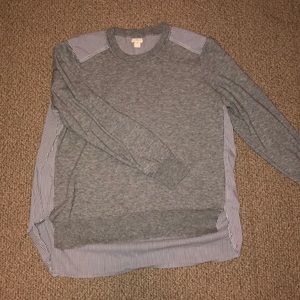 Jcrew mixed media sweater
